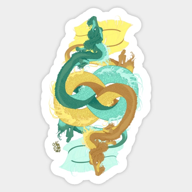 Falkor Sticker by Tinebra